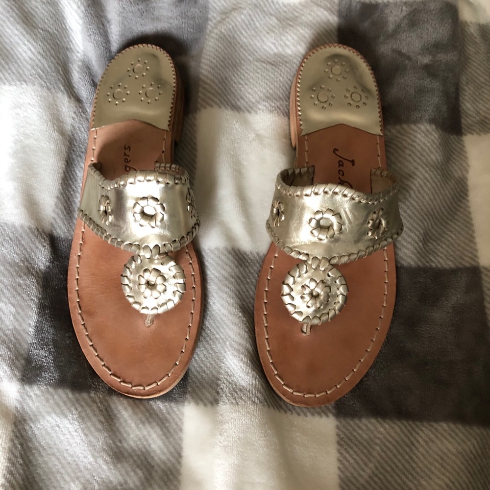 Jack Rogers Platinum Flat Sandals